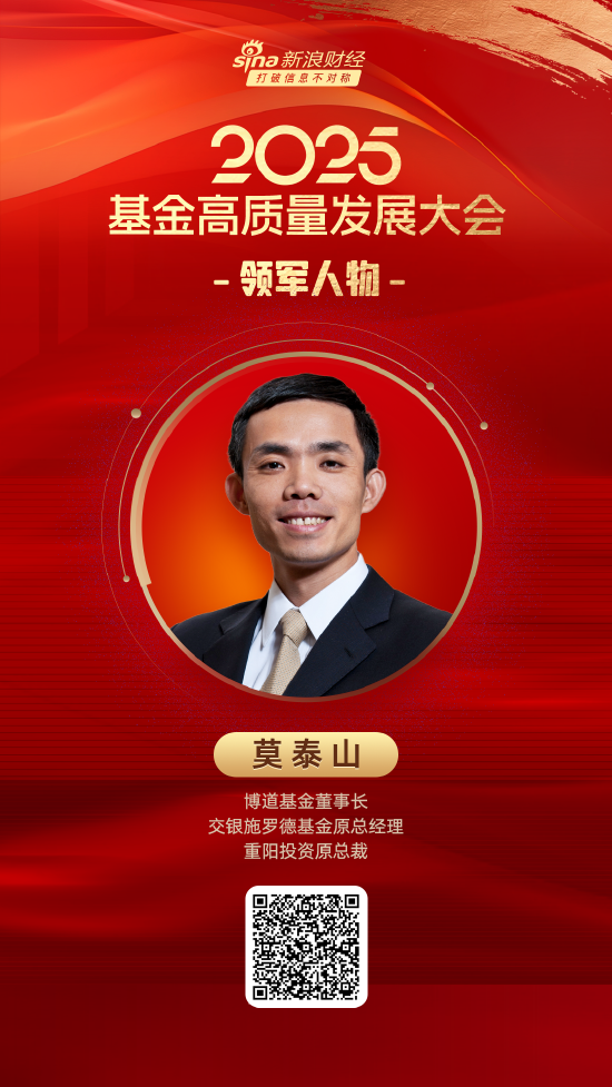2025公募基金领军人物TOP榜:博道基金莫泰山新进荣誉榜 排名第54