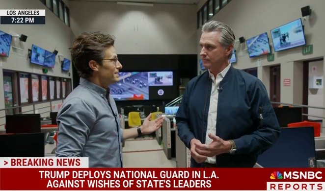 美媒：加州州长透露，美政府部署国民警卫队前其曾与特朗普通话，但未被告知此事
