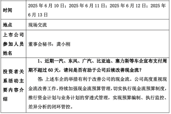 车企承诺账期不超60天,多家上市公司回应!