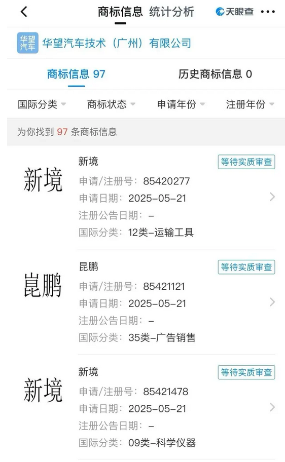 广汽华为强强联手!已申请“广为”商标