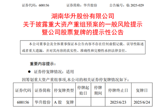 A股突发!600156,宣布重大资产重组!明天复牌!