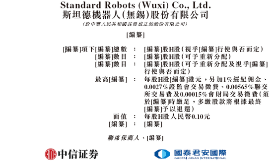 18C特专科技公司斯坦德机器人，递交IPO招股书，拟赴香港上市