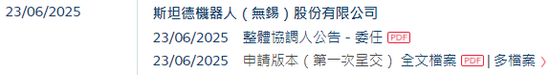 18C特专科技公司斯坦德机器人，递交IPO招股书，拟赴香港上市