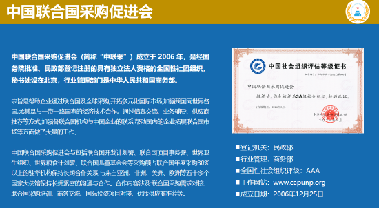 中国联合国采购促进会宋嘉:企业出海是一种战略选择