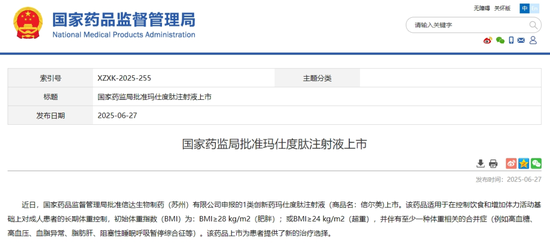 大牛股突发,2分钟上演“天地板”!国产减肥药,利好来了,首个获批!