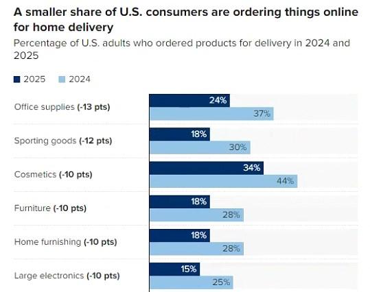 调查：关税导致美国网购出现十多年来最大放缓