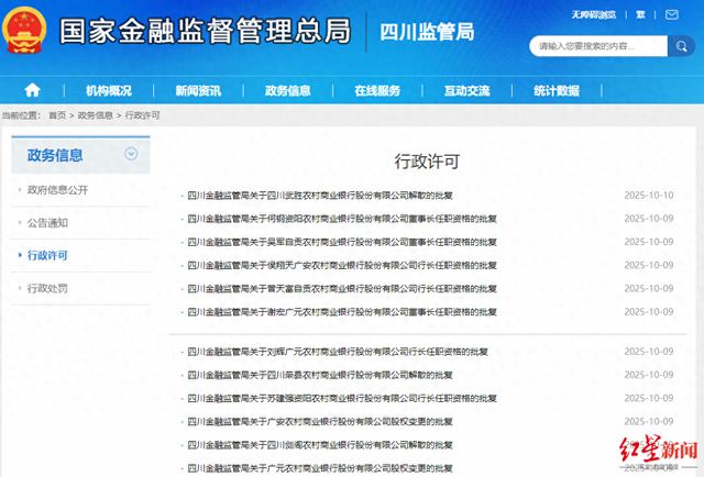 四川13家县级农商行被吸收合并 多名董事长、行长任职资格同日获批