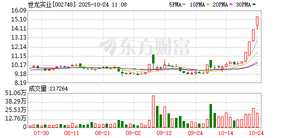 世龙实业连收4个涨停板