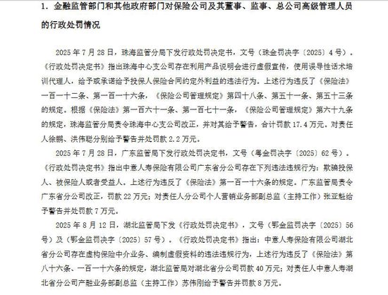 中意人寿前三季度揽收保费352.77亿、净利15.03亿，年内董事长、总精算师接连变动
