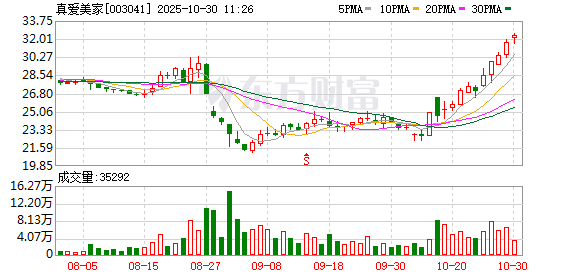 真爱美家盘中创历史新高