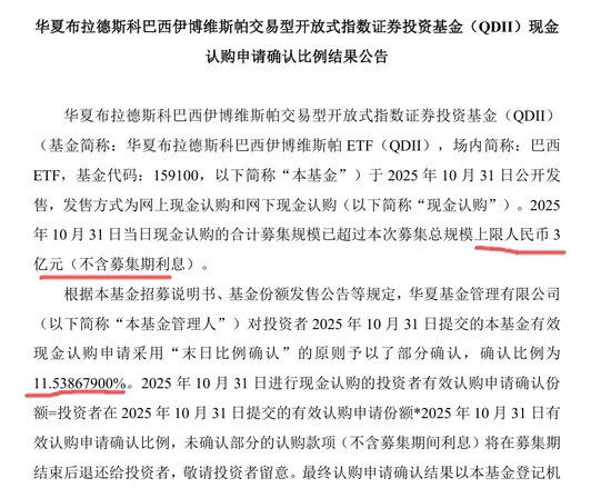 知道火，没想到这样火，巴西ET这配售比例也太低了