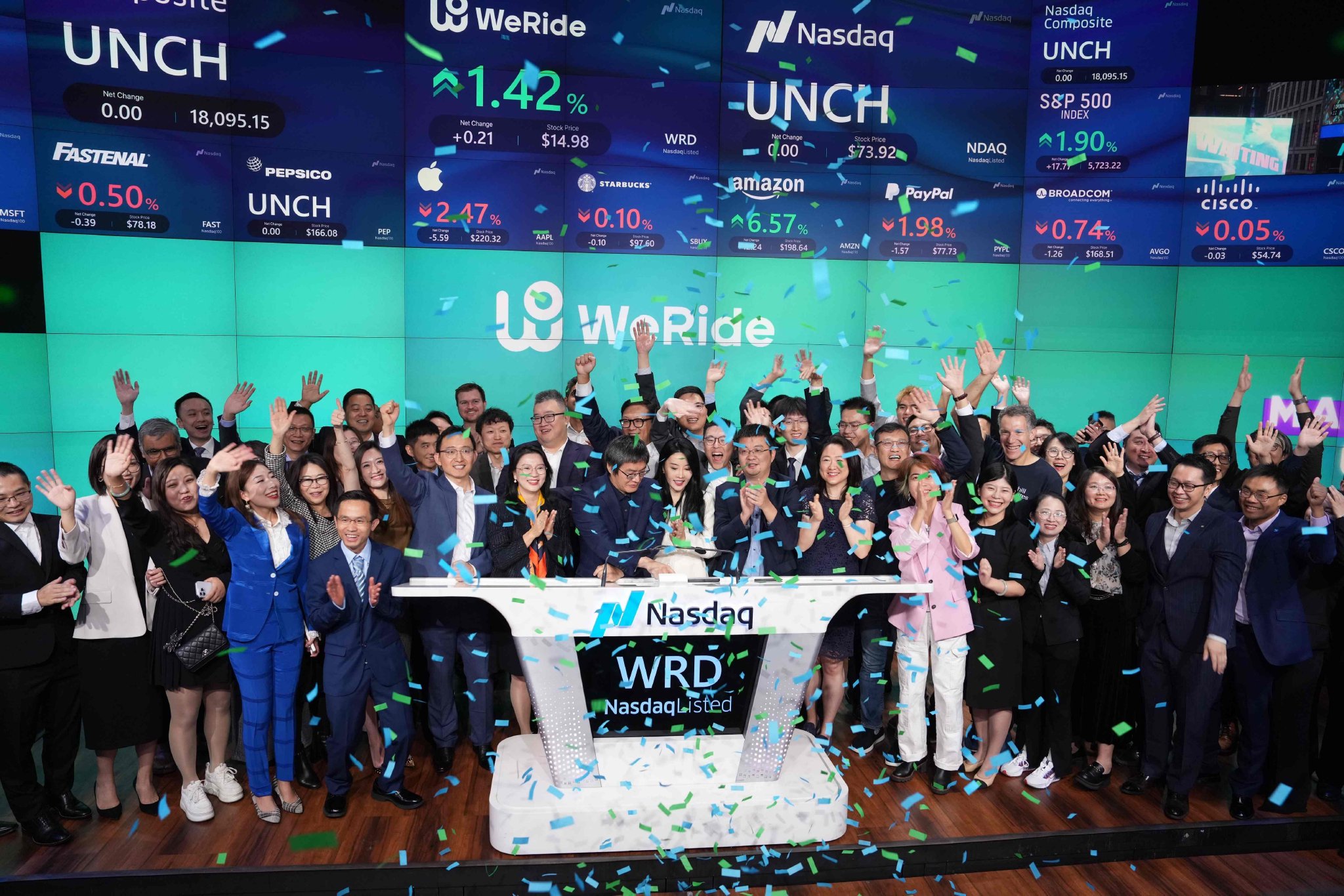 港股Robotaxi第一股!文远知行正式在香港交易所挂牌上市