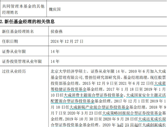 大成基金投研体系失衡，明星经理徐彦因牛市 “踏空”，魏庆国被优化解聘，“清仓式”卸任多只基金跑路