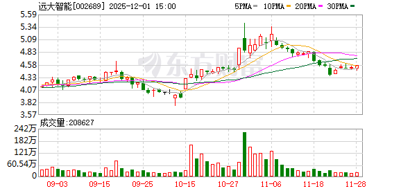 远大智能连续四年定期报告存虚假记载 12月2日起被实施其他风险警示